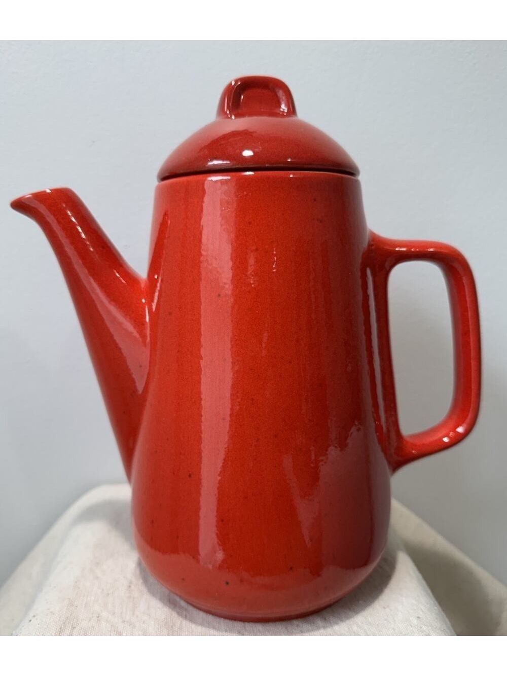Gerz Germany Mid Century Modern MCM Cherry Red China Tea Coffee Pot EXCELLENT